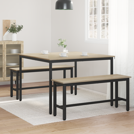 Matbord 110 x 110 x 75 cm METALL Rektangulär