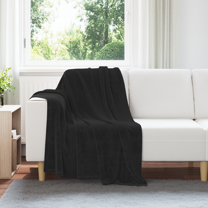 Kastfilt Svart 130 x 150 cm Fleece