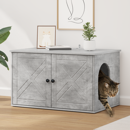 Katt hus Betong 85 x 55 x 50,5 cm Konstruerat trä