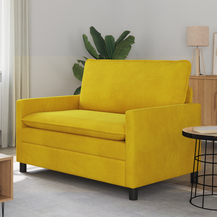 Soffa Gul 126 x 81 x 87,5 cm Sammet