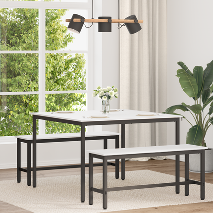 Matbord Vit 110 x 110 x 75 cm Massiv furu