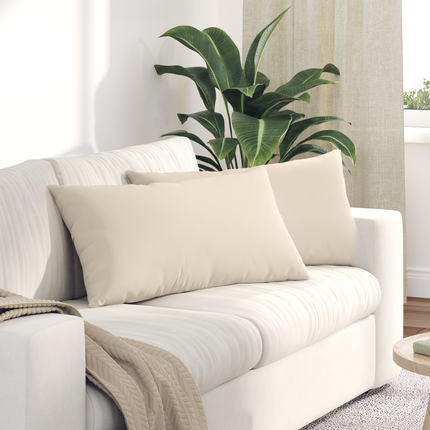 Sofakuddar 2 pcs Beige 80 x 40 cm tyg