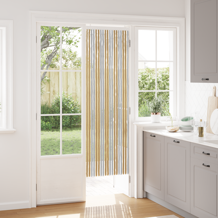 Insektsgardin Chenille Grå och Beige 56 x 185 cm 100% PP