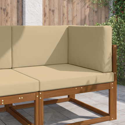 Utomhus Soffa Kudde Polyester Beige 80 x 80 x 8 cm