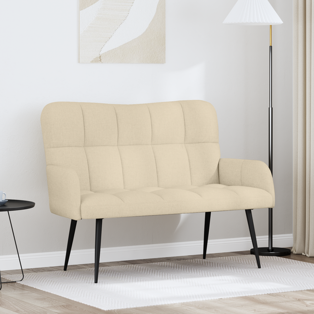2-sits soffa Gräddvit 115 x 61 x 87 cm Tyg