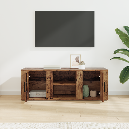 TV-skåp 100 x 31,5 x 35 cm Gammalt trä Konstruerat trä