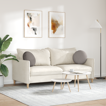 Sittkuddar 2 st tyg Taupe Ø40 x 13 cm