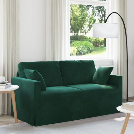 Soffa Mörkgrön 158 x 78 x 80 cm Sammet
