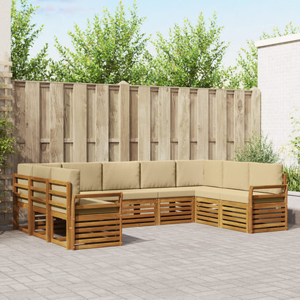 Utomhussoffset 9 st Naturlig och Beige