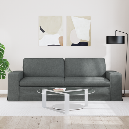 Soffa Mörkgrå 222 x 80 x 82 cm tyg