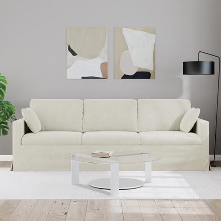 Soffa Kräm 228 x 78 x 80 cm Sammet