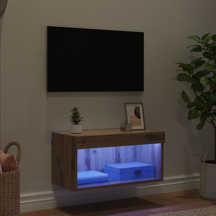 TV-bänkset 60 x 30 x 30 cm Artisan Ek Konstruerat trä