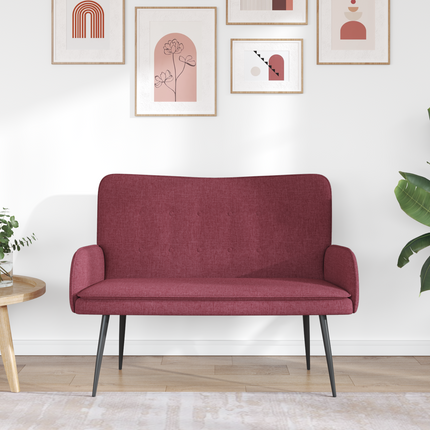 2-sits soffa Vinröd 115 x 61 x 87 cm Tyg