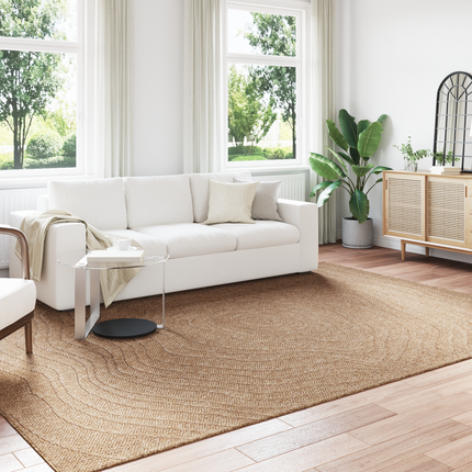 Områdesmattor Moiré AGIRA Naturfärg 340 x 240 cm Polyester