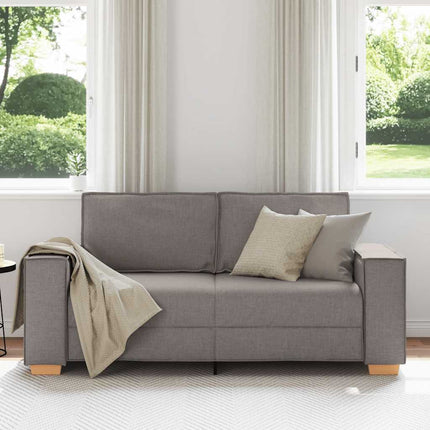 2-sitssoffa taupe 180x78x84 cm tyg