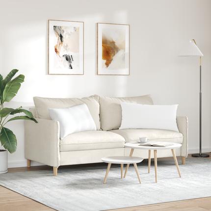 Sofakuddar 2 st tyg Vit 80 x 40 cm