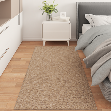 Områdesmattor Moiré AGIRA Naturfärg 200 x 80 cm Polyester