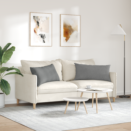 Sofakuddar 2 pcs Mörkgrå 80 x 40 cm tyg