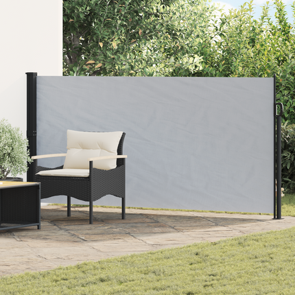 Utfällbar sidomarkis Grå 500 x 160 cm Polyester