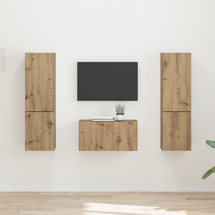 TV-bänkset 5 st Artisan Ek Konstruerat trä