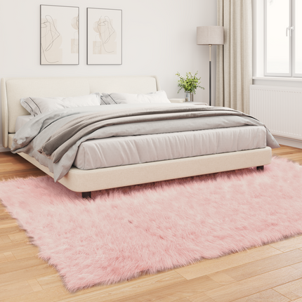 Fuskfäll matta TAFALLA Rosa 240 x 340 cm Polyester