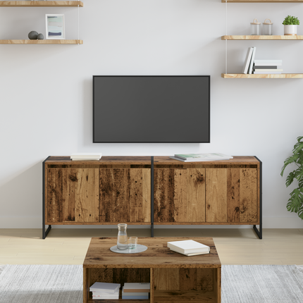TV-skåp 140 x 36 x 49,5 cm Gammalt trä Konstruerat trä