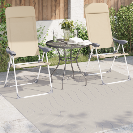 Områdesmattor Fyrkantig PALMERAS Kräm 200 x 200 cm Polyester