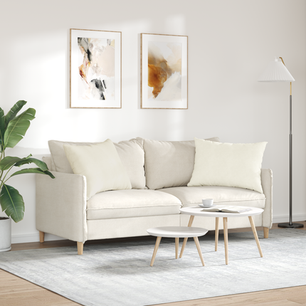 Sofakuddar 2 st Sammet Kräm 70 x 50 cm