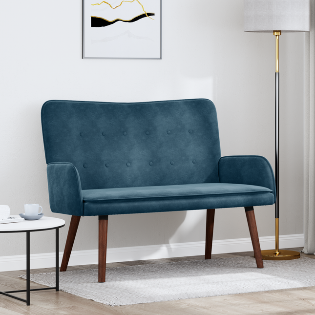 2-sits soffa Blå 115 x 61 x 87 cm Sammet