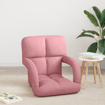 Justerbar golvstol Rosa Sammet