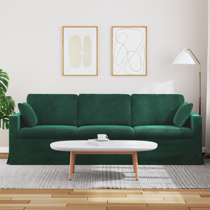 Soffa Mörkgrön 228 x 78 x 80 cm Sammet