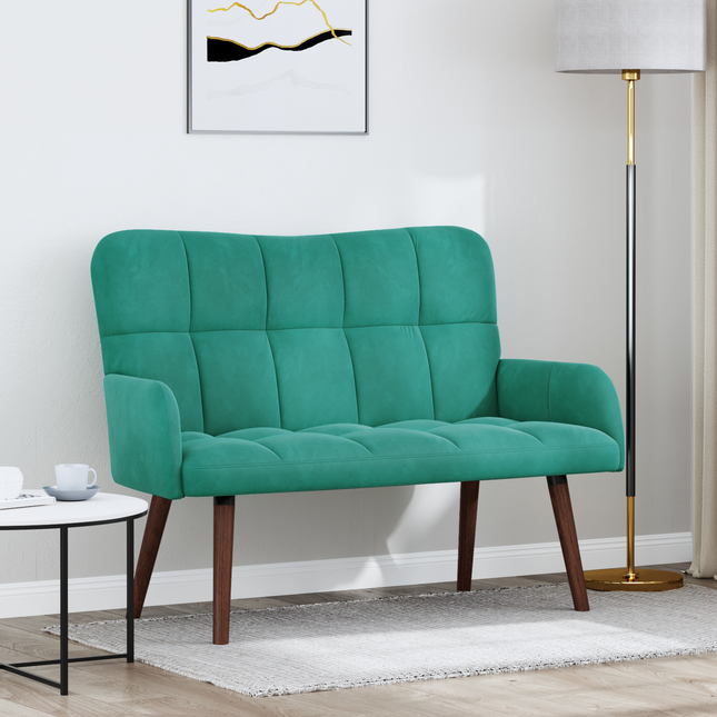 2-sits soffa Turkos 115 x 61 x 87 cm Sammet