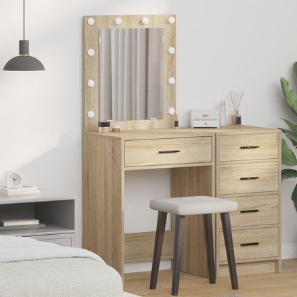 Smyckebord Sonoma-ek 50 x 41 x 135 cm Konstruerat trä