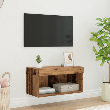 TV-bänkset 60 x 30 x 30 cm Gammalt trä Konstruerat trä