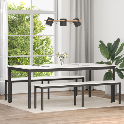 Matbord Vit 200 x 100 x 75 cm Massiv furu