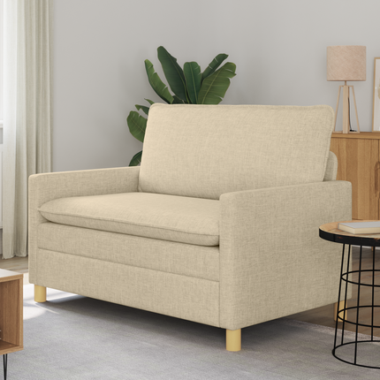 Soffa Gräddvit 126 x 81 x 87,5 cm Tyg
