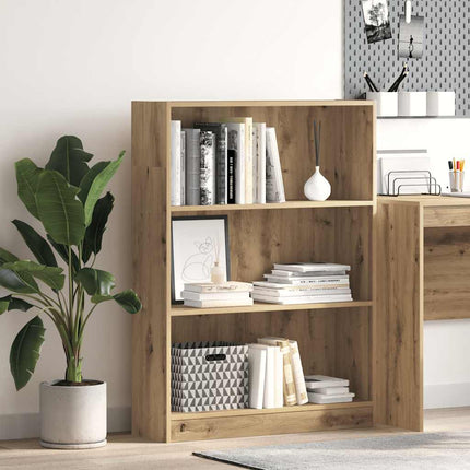 Bokhylla ek 80x24x109 cm konstruerat trä