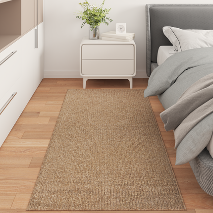 Områdesmattor Rektangulär AGIRA Naturfärg 150 x 80 cm Polyester