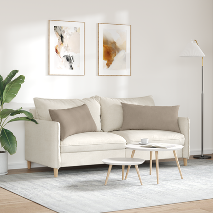 Sofakuddar 2 pcs Taupe 80 x 40 cm tyg