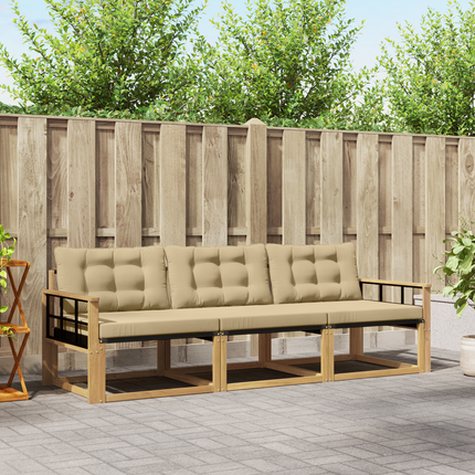 Utomhussoffset 3 st Vit och Beige