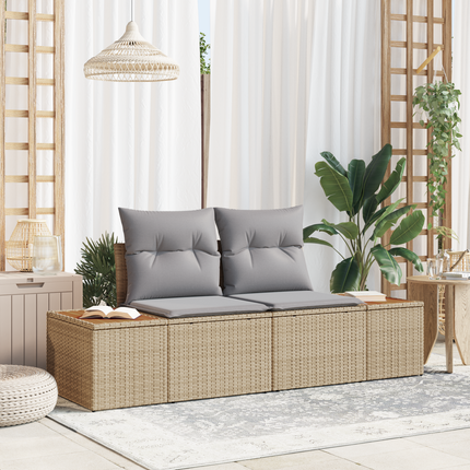 Trädgårdsoffa Beige 184 x 62 x 85cm konstrotting