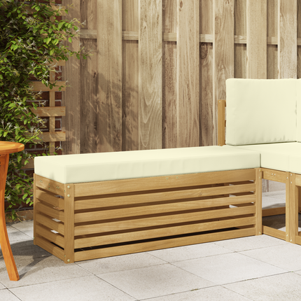 Utomhussoffset Vit och grädde 115 x 43 x 45 cm