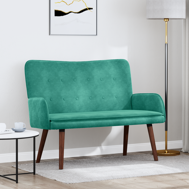 2-sits soffa Turkos 115 x 61 x 87 cm Sammet