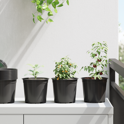 Rund Blomkruka 100 st Svart Ø 15 x 13 cm Plast