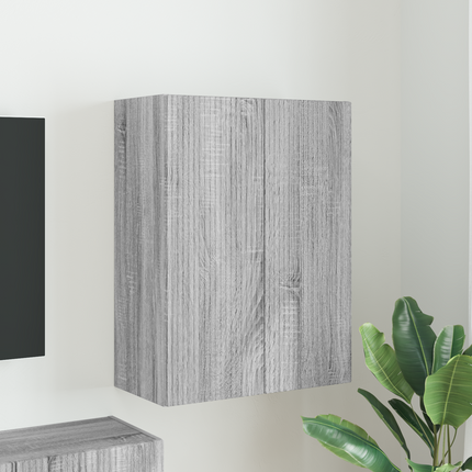 TV Vägghylla 59,5 x 31 x 80 cm Grå Sonoma Konstruerat trä