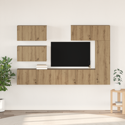TV-bänkset 6 st Artisan Ek Konstruerat trä