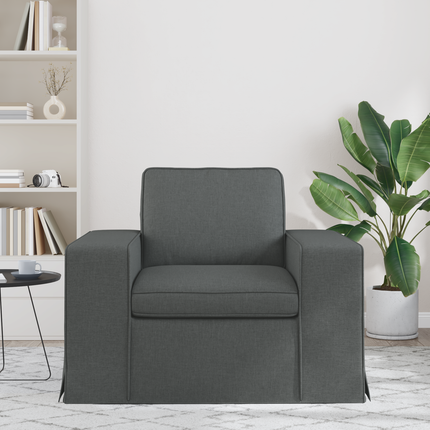 Soffa Mörkgrå 103 x 80 x 82 cm tyg