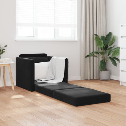 Soffsäng Svart 74 x 77 x 81 cm Sammet