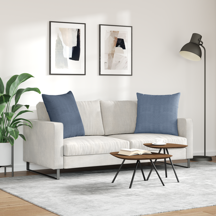 Sofakuddar 2 pcs Blå 80 x 80 cm Kordread tyg