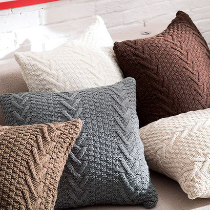 Thick wool knitted pillowcase
